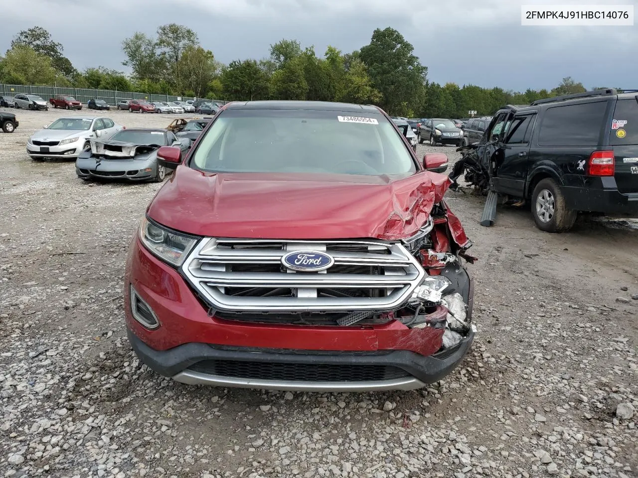 2017 Ford Edge Sel VIN: 2FMPK4J91HBC14076 Lot: 73486954