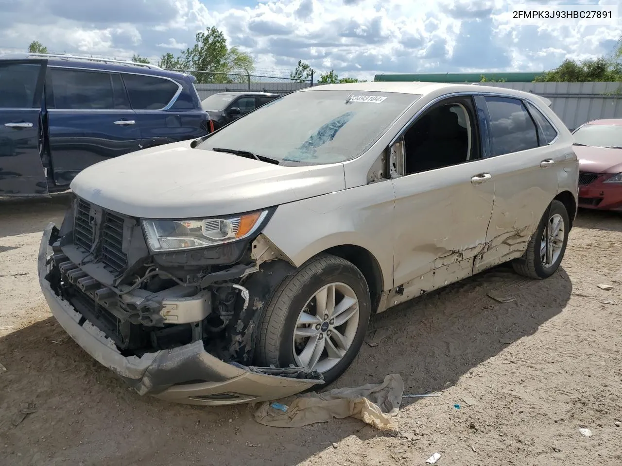 2017 Ford Edge Sel VIN: 2FMPK3J93HBC27891 Lot: 73493104