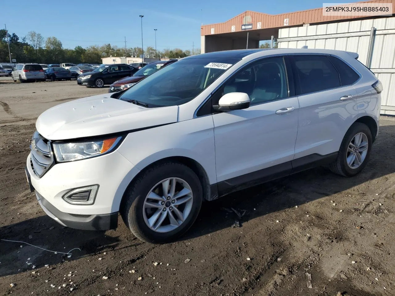 2017 Ford Edge Sel VIN: 2FMPK3J95HBB85403 Lot: 73594814