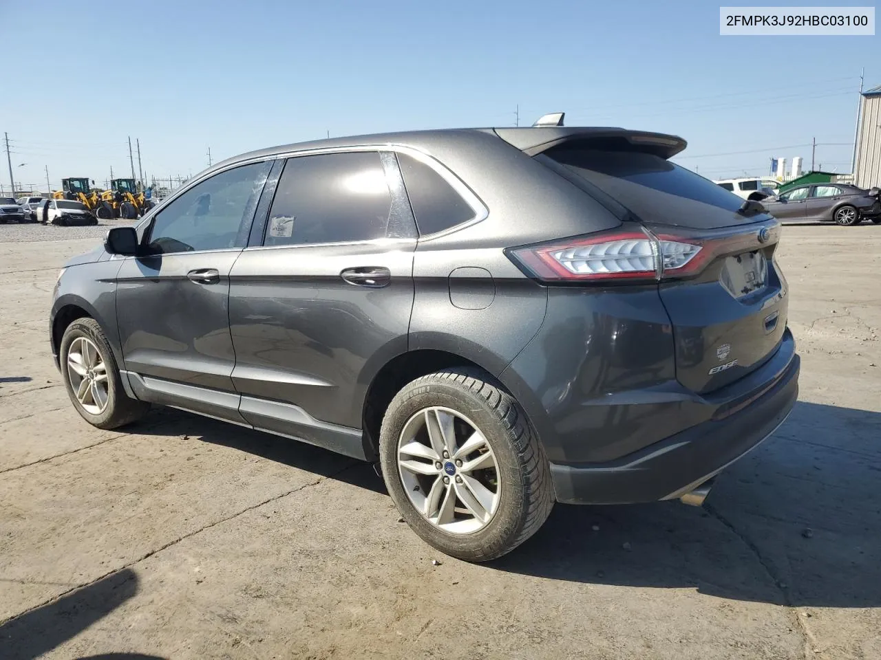 2017 Ford Edge Sel VIN: 2FMPK3J92HBC03100 Lot: 73891494