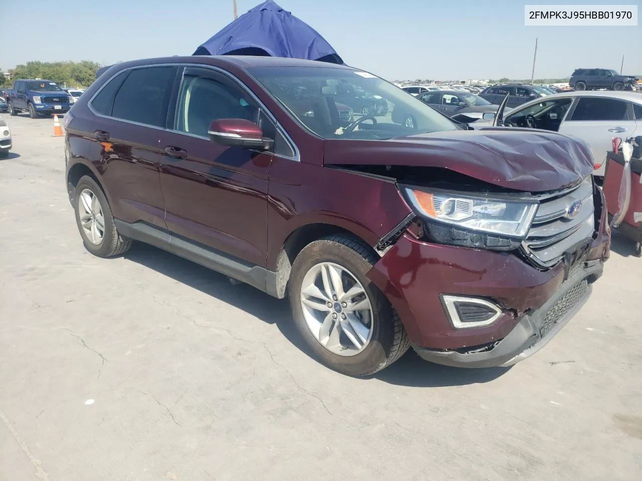 2017 Ford Edge Sel VIN: 2FMPK3J95HBB01970 Lot: 74059714