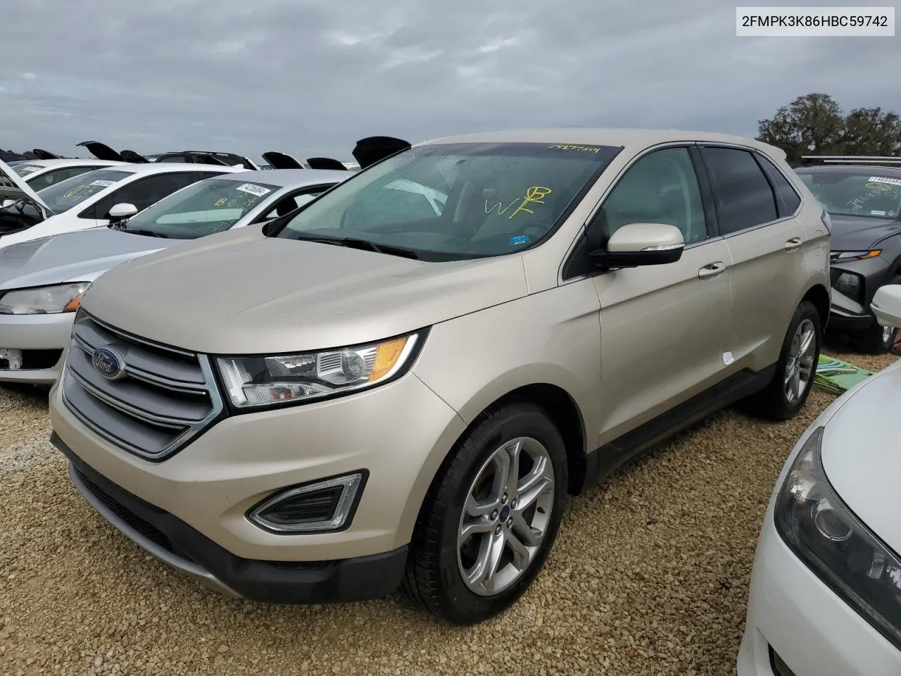 2017 Ford Edge Titanium VIN: 2FMPK3K86HBC59742 Lot: 74277854