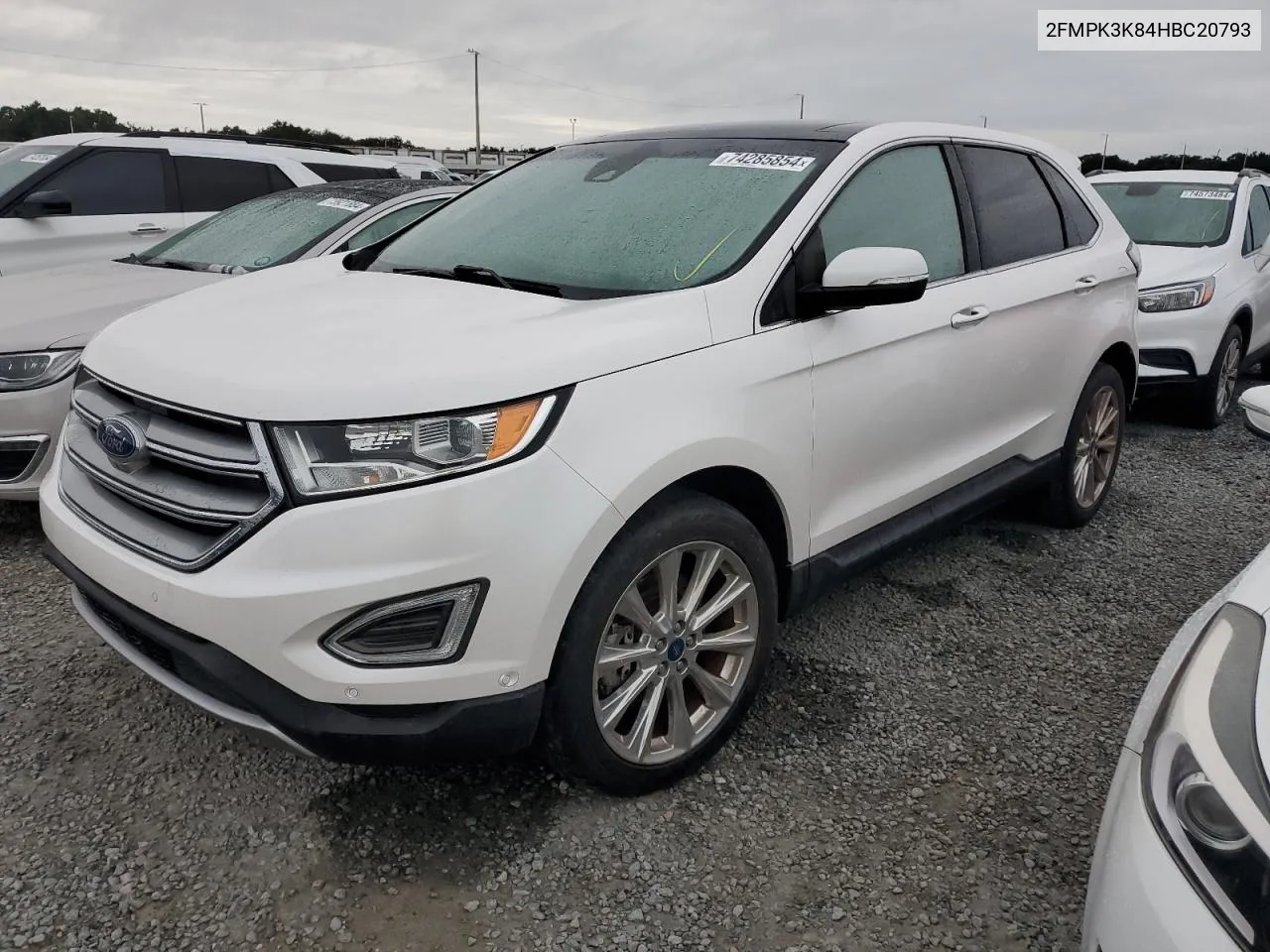 2017 Ford Edge Titanium VIN: 2FMPK3K84HBC20793 Lot: 74285854