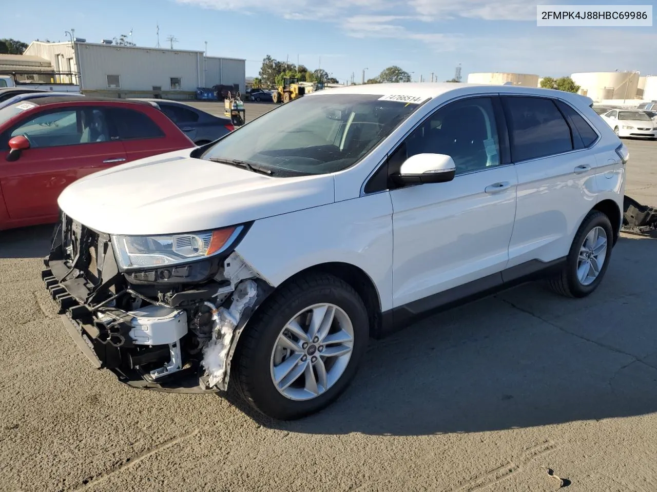 2017 Ford Edge Sel VIN: 2FMPK4J88HBC69986 Lot: 74766514