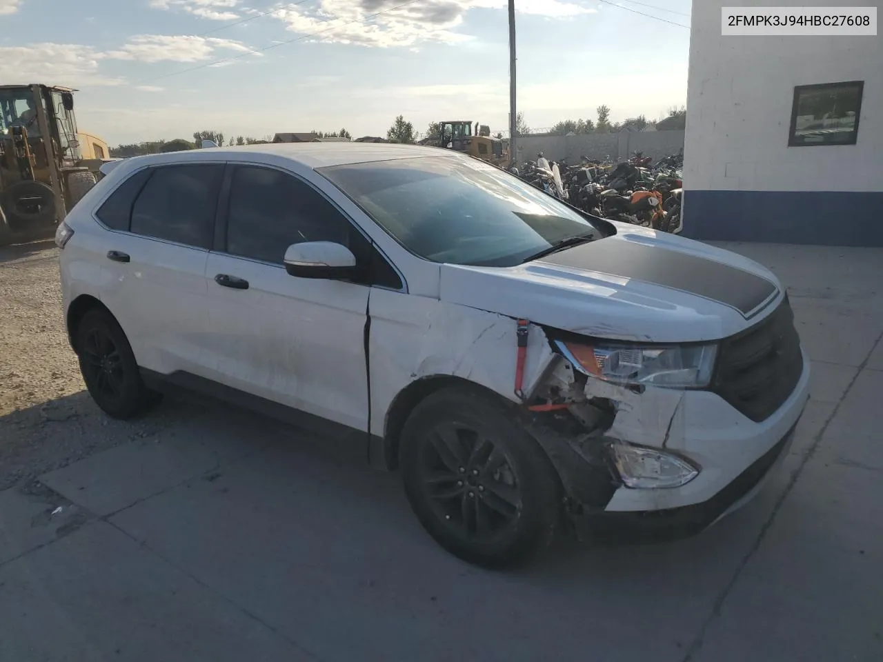 2017 Ford Edge Sel VIN: 2FMPK3J94HBC27608 Lot: 75020634