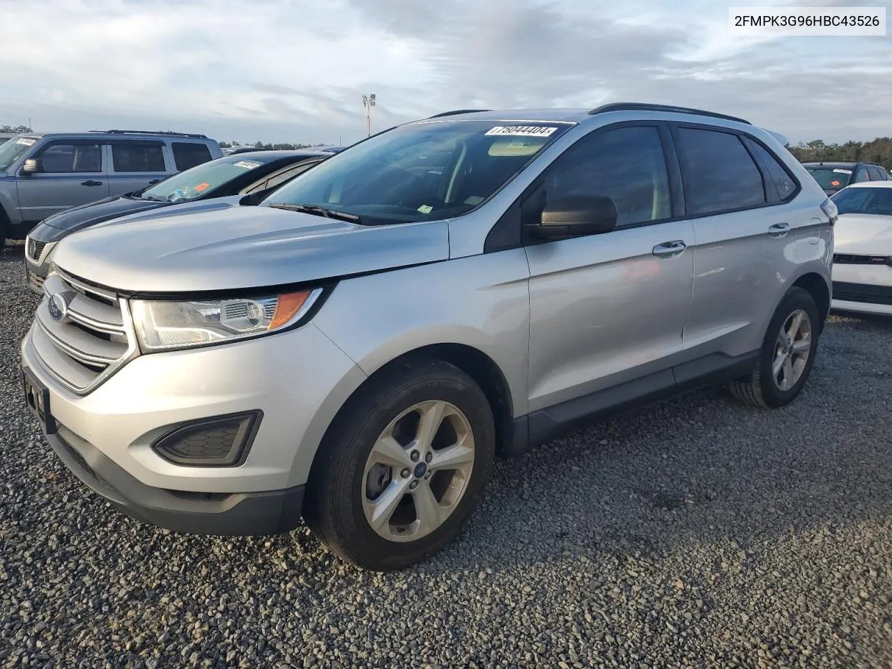 2017 Ford Edge Se VIN: 2FMPK3G96HBC43526 Lot: 75044404