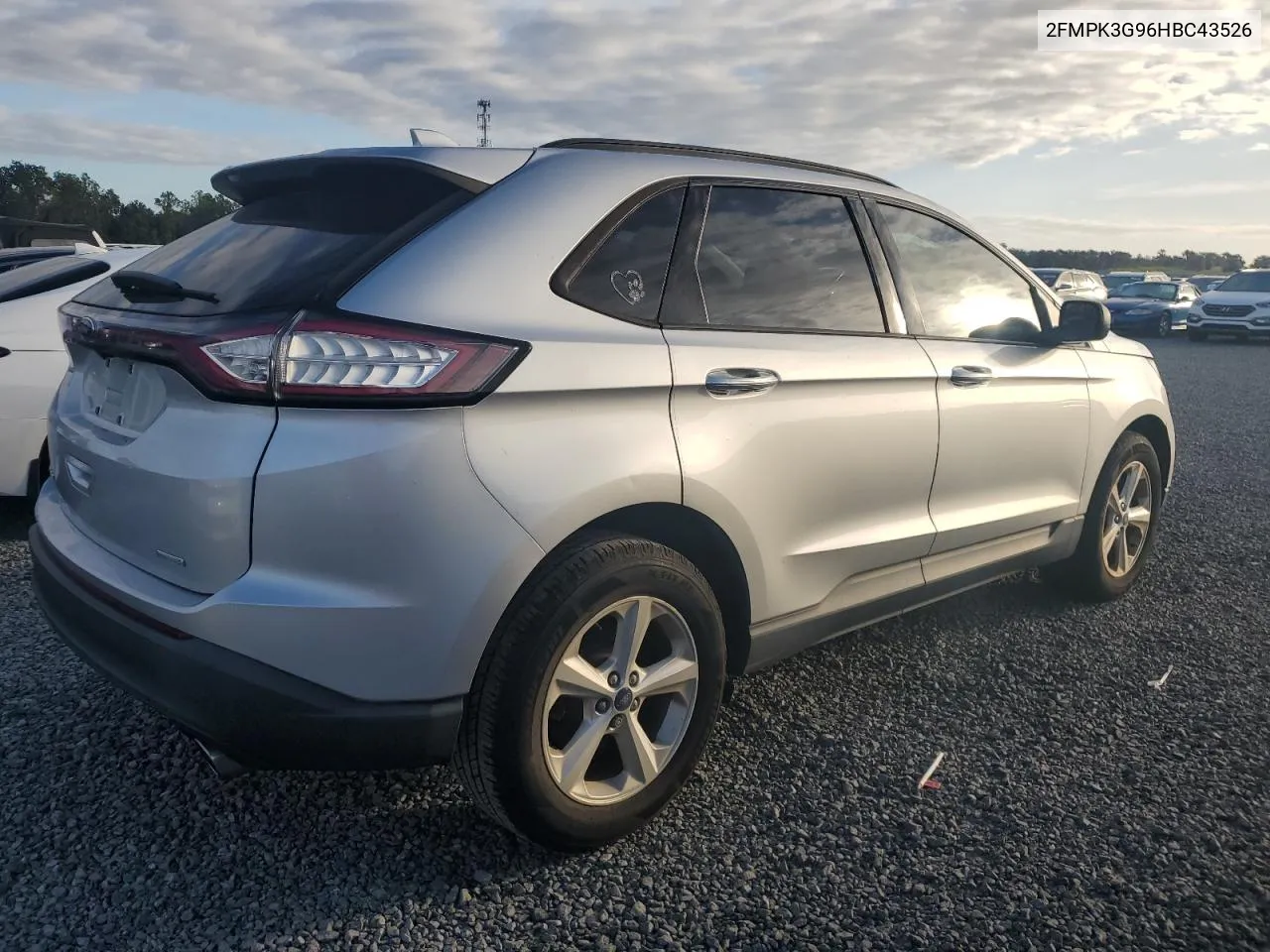 2017 Ford Edge Se VIN: 2FMPK3G96HBC43526 Lot: 75044404