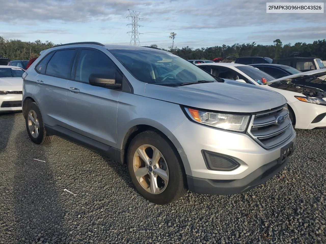 2017 Ford Edge Se VIN: 2FMPK3G96HBC43526 Lot: 75044404