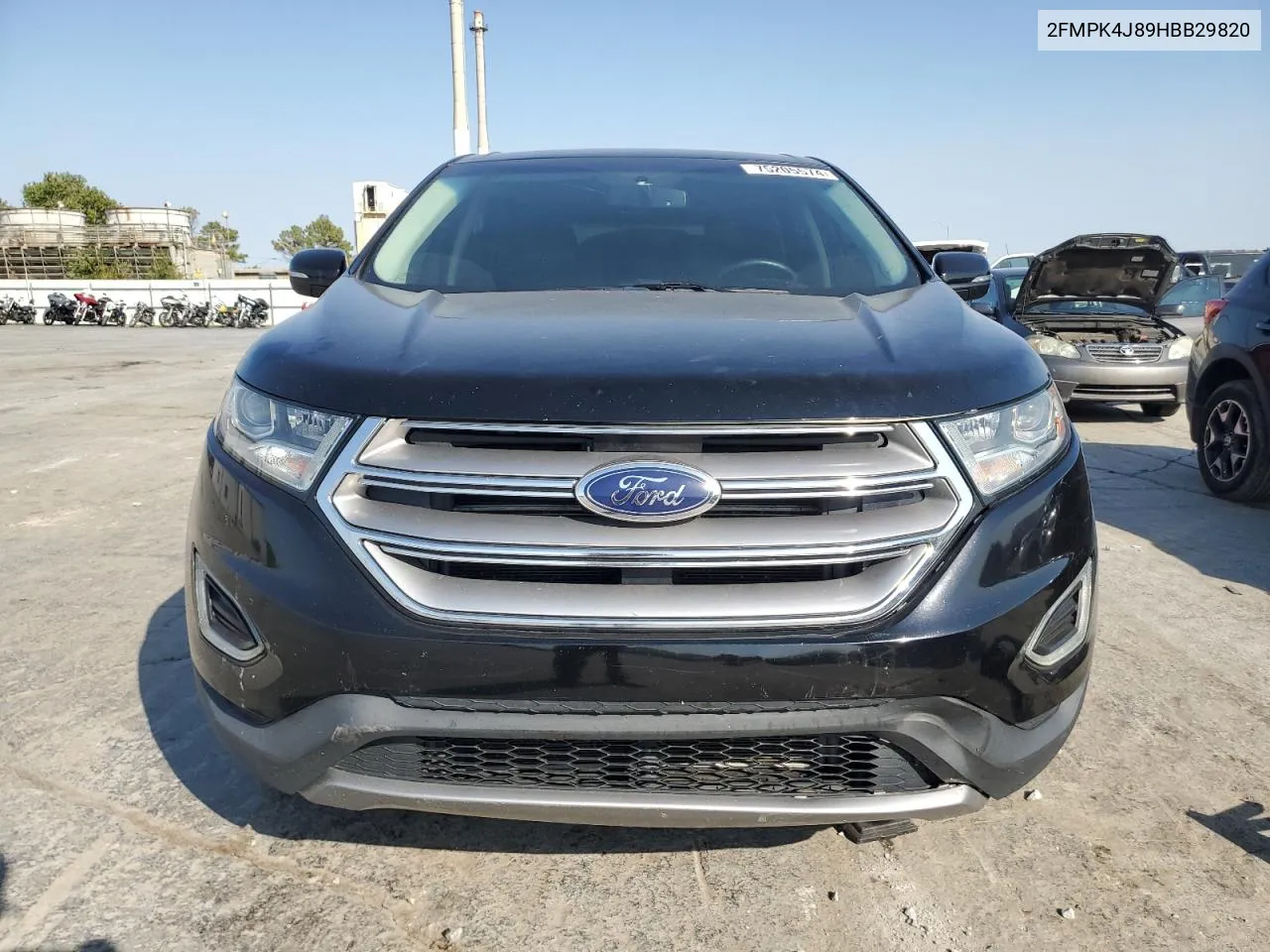 2017 Ford Edge Sel VIN: 2FMPK4J89HBB29820 Lot: 75205574