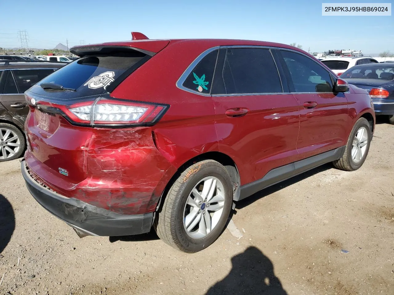 2017 Ford Edge Sel VIN: 2FMPK3J95HBB69024 Lot: 75324014