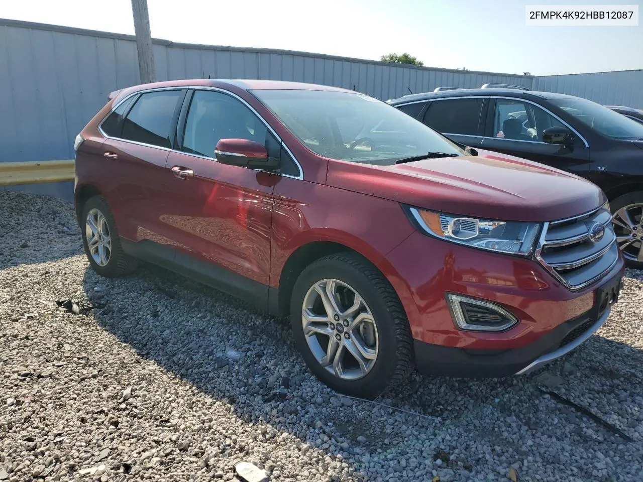 2017 Ford Edge Titanium VIN: 2FMPK4K92HBB12087 Lot: 75400334