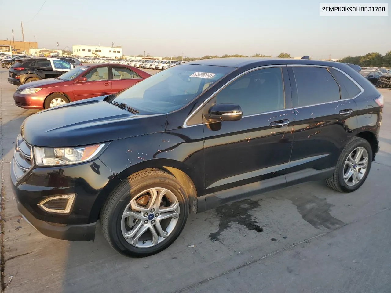 2017 Ford Edge Titanium VIN: 2FMPK3K93HBB31788 Lot: 75800114