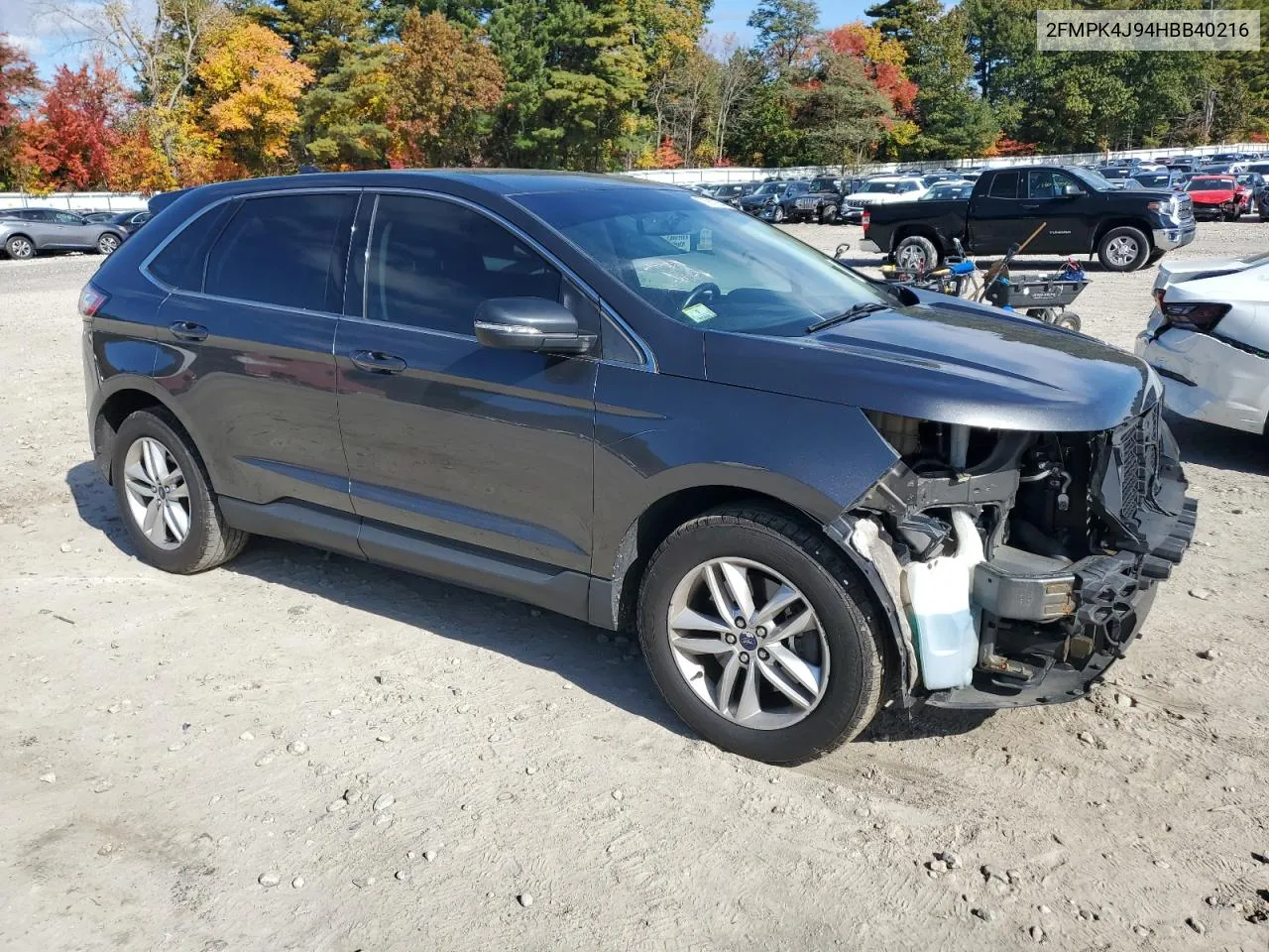 2017 Ford Edge Sel VIN: 2FMPK4J94HBB40216 Lot: 75917254