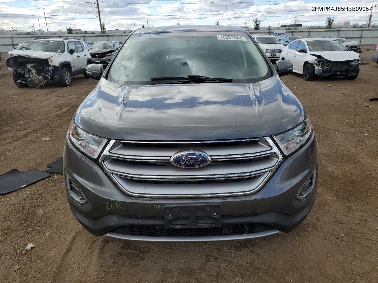 2017 Ford Edge Sel VIN: 2FMPK4J85HBB09967 Lot: 76081054