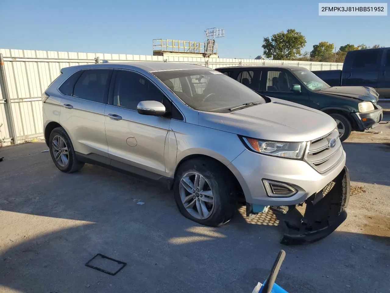 2017 Ford Edge Sel VIN: 2FMPK3J81HBB51952 Lot: 76127894