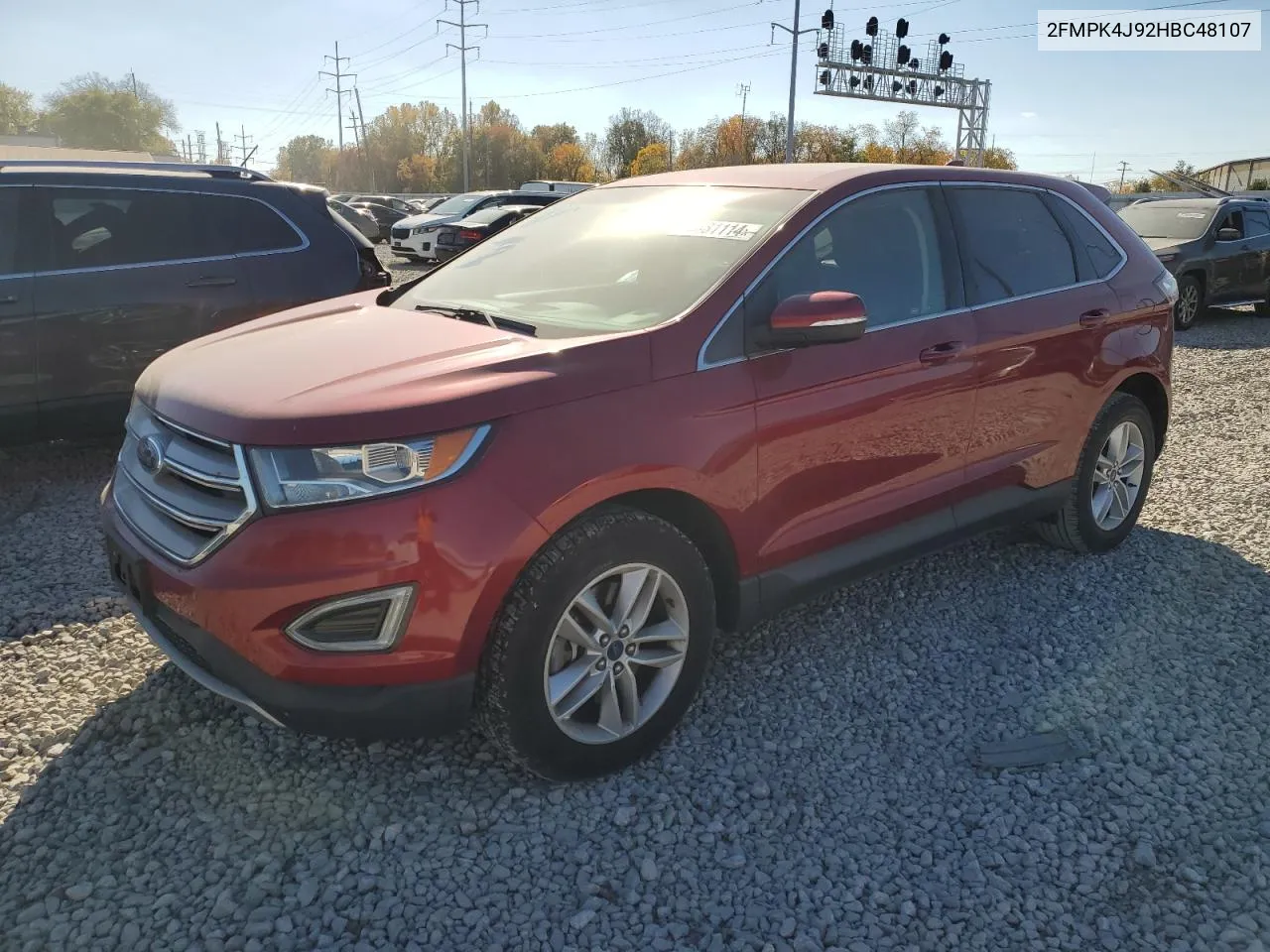 2017 Ford Edge Sel VIN: 2FMPK4J92HBC48107 Lot: 76881114