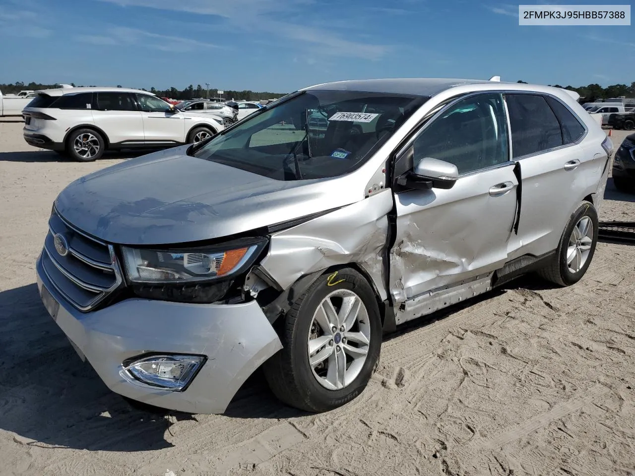 2017 Ford Edge Sel VIN: 2FMPK3J95HBB57388 Lot: 76903574