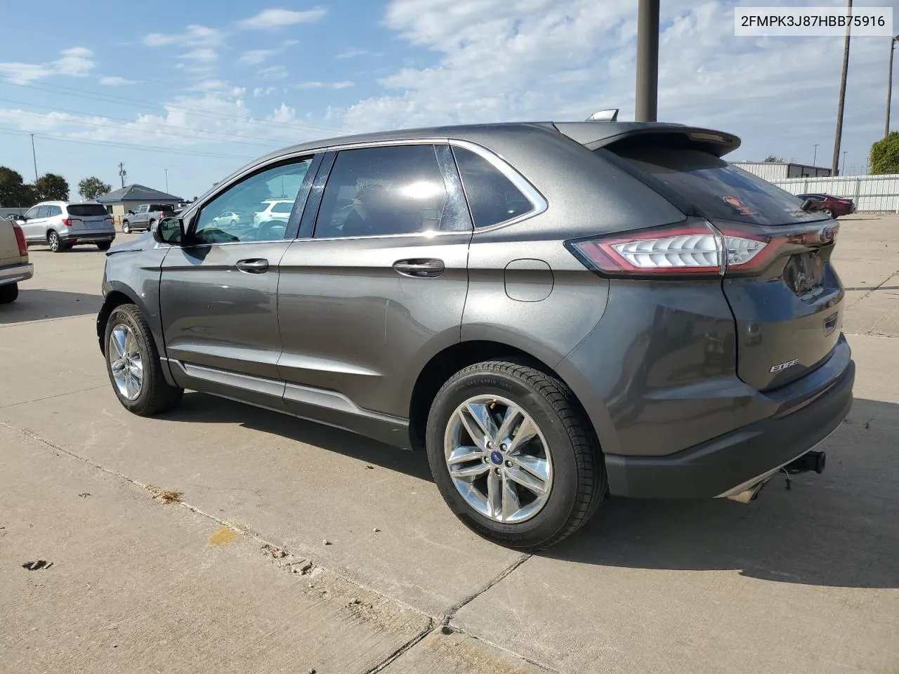 2017 Ford Edge Sel VIN: 2FMPK3J87HBB75916 Lot: 77022534