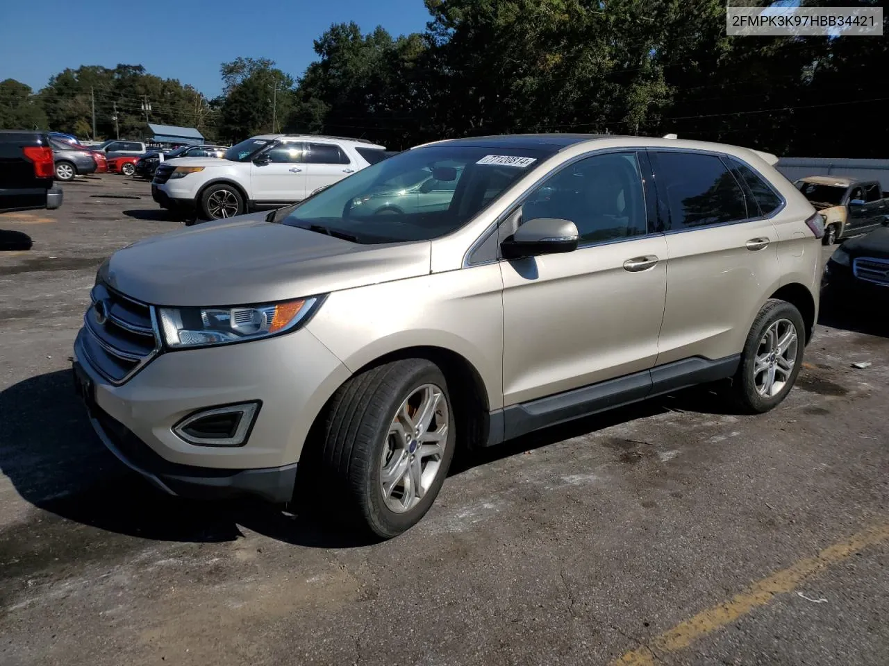 2017 Ford Edge Titanium VIN: 2FMPK3K97HBB34421 Lot: 77120814