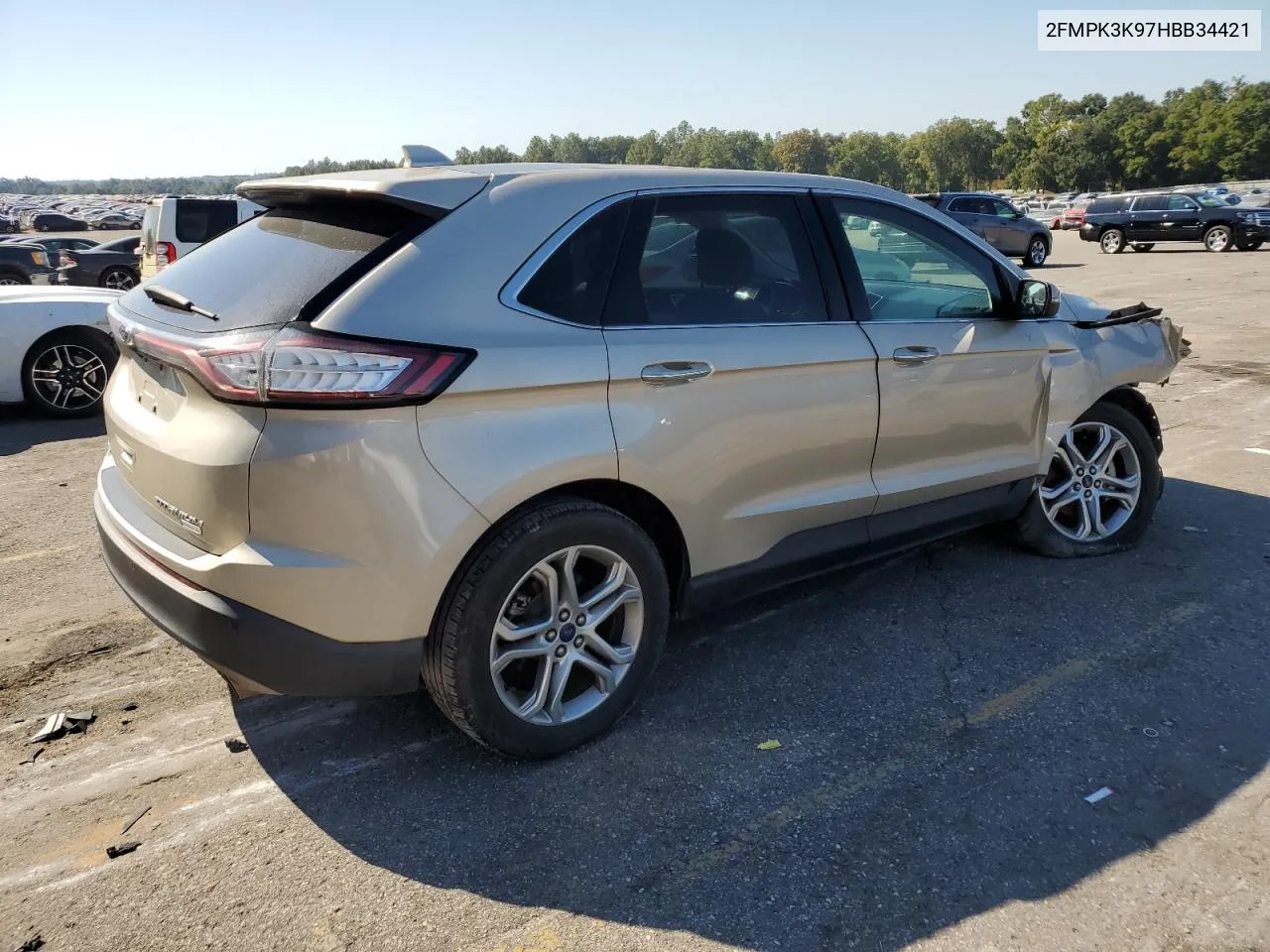 2017 Ford Edge Titanium VIN: 2FMPK3K97HBB34421 Lot: 77120814