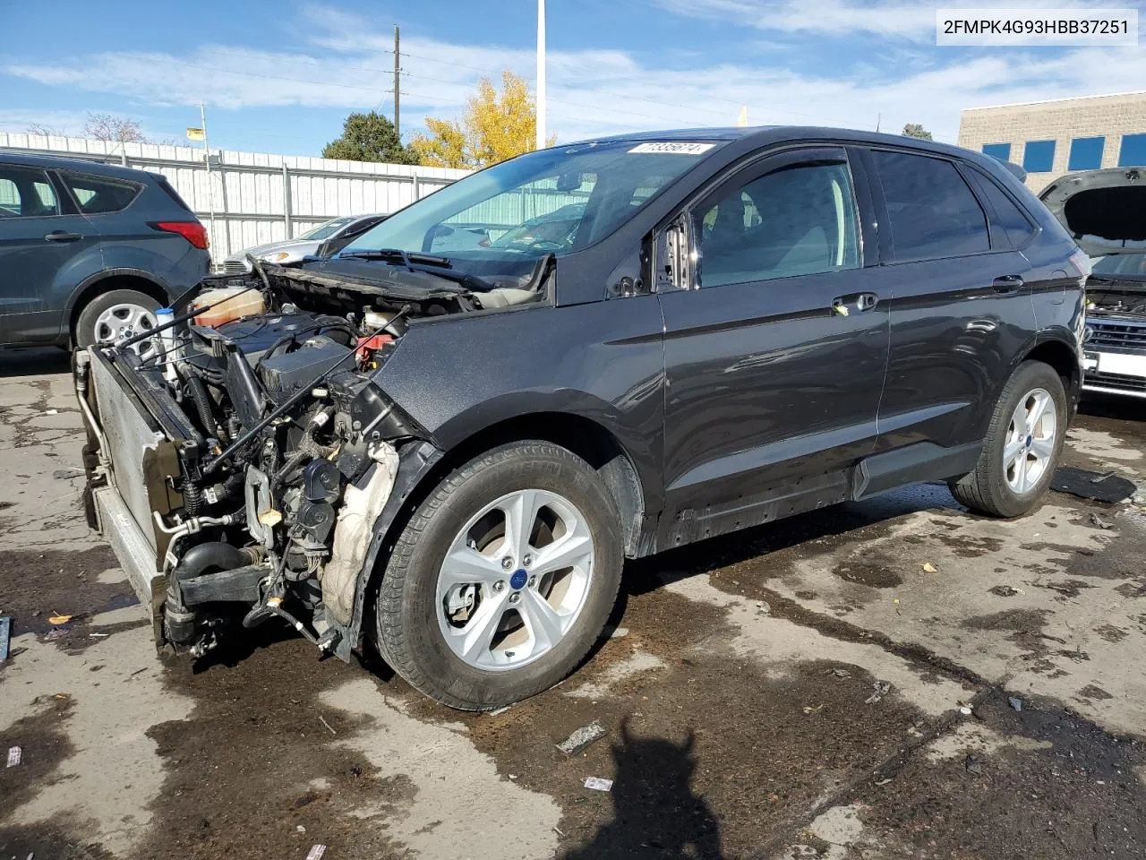 2017 Ford Edge Se VIN: 2FMPK4G93HBB37251 Lot: 77335674