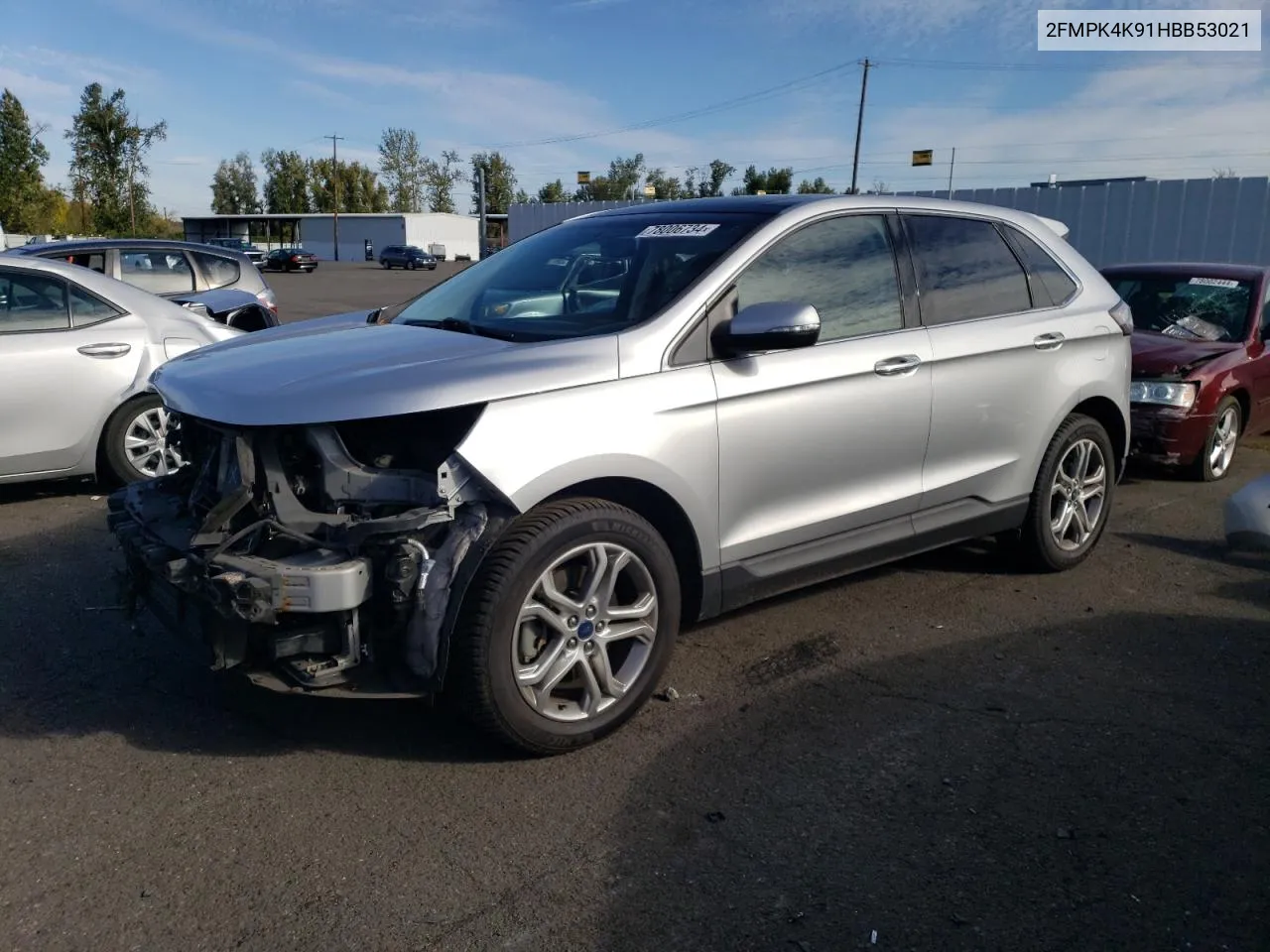 2017 Ford Edge Titanium VIN: 2FMPK4K91HBB53021 Lot: 78006734