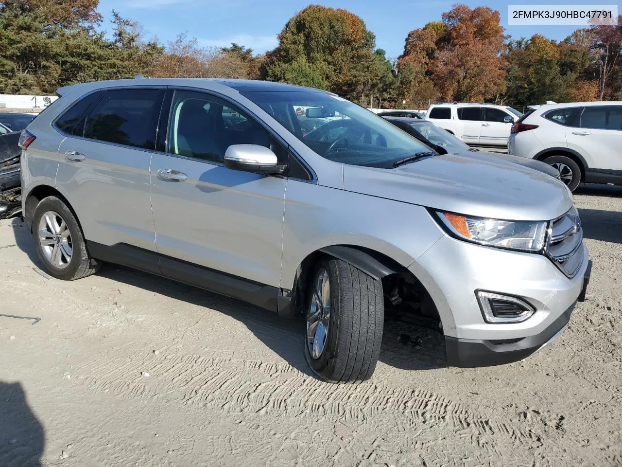 2017 Ford Edge Sel VIN: 2FMPK3J90HBC47791 Lot: 78223974