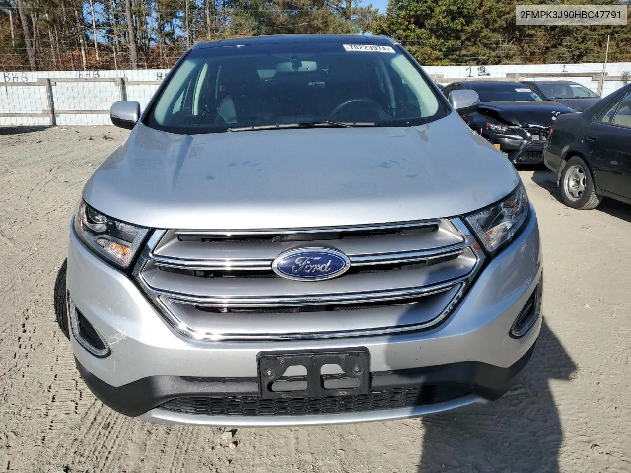 2017 Ford Edge Sel VIN: 2FMPK3J90HBC47791 Lot: 78223974