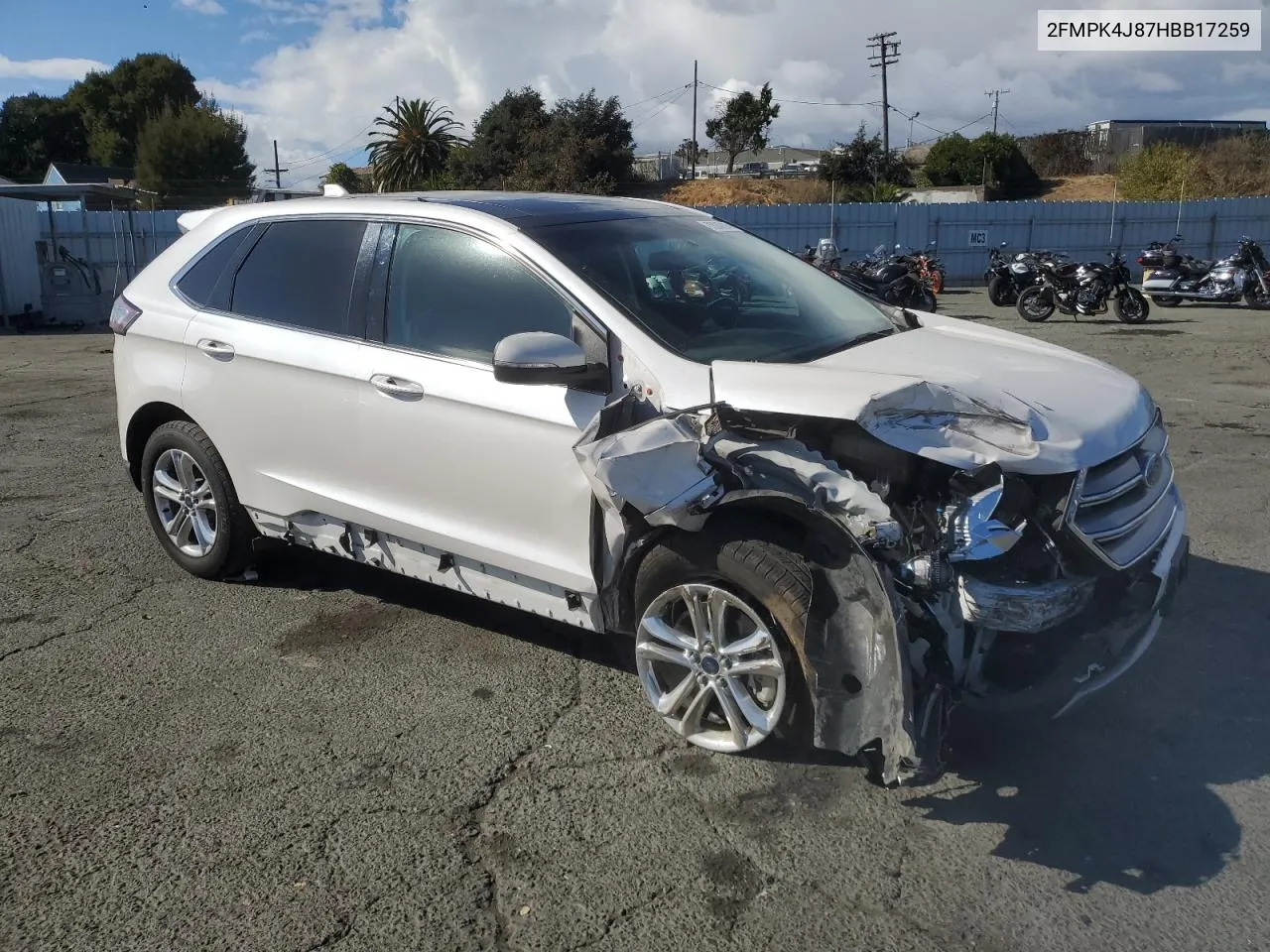 2017 Ford Edge Sel VIN: 2FMPK4J87HBB17259 Lot: 78247974