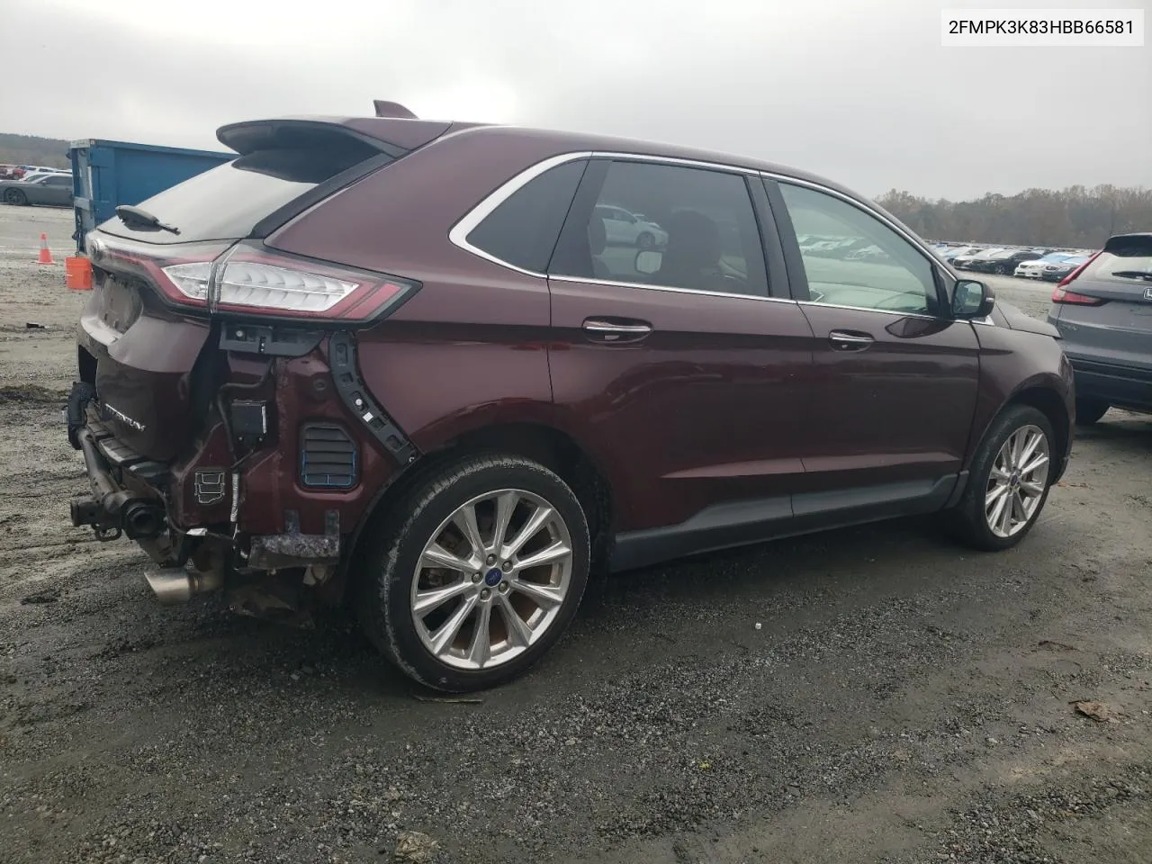 2017 Ford Edge Titanium VIN: 2FMPK3K83HBB66581 Lot: 78295124