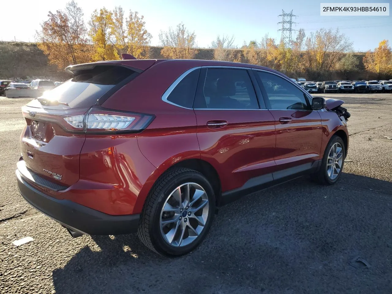 2017 Ford Edge Titanium VIN: 2FMPK4K93HBB54610 Lot: 78840214