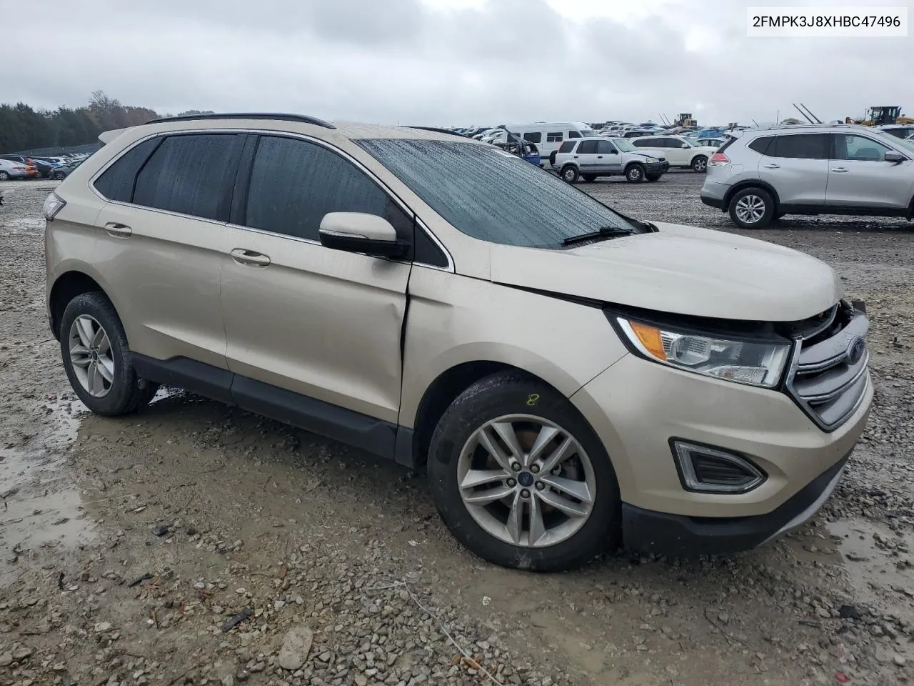 2017 Ford Edge Sel VIN: 2FMPK3J8XHBC47496 Lot: 78885744