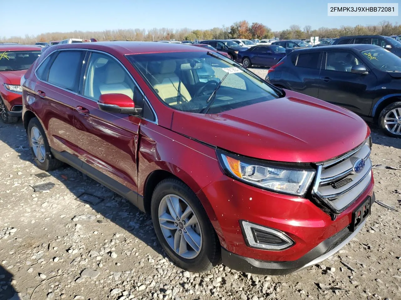 2017 Ford Edge Sel VIN: 2FMPK3J9XHBB72081 Lot: 78919824