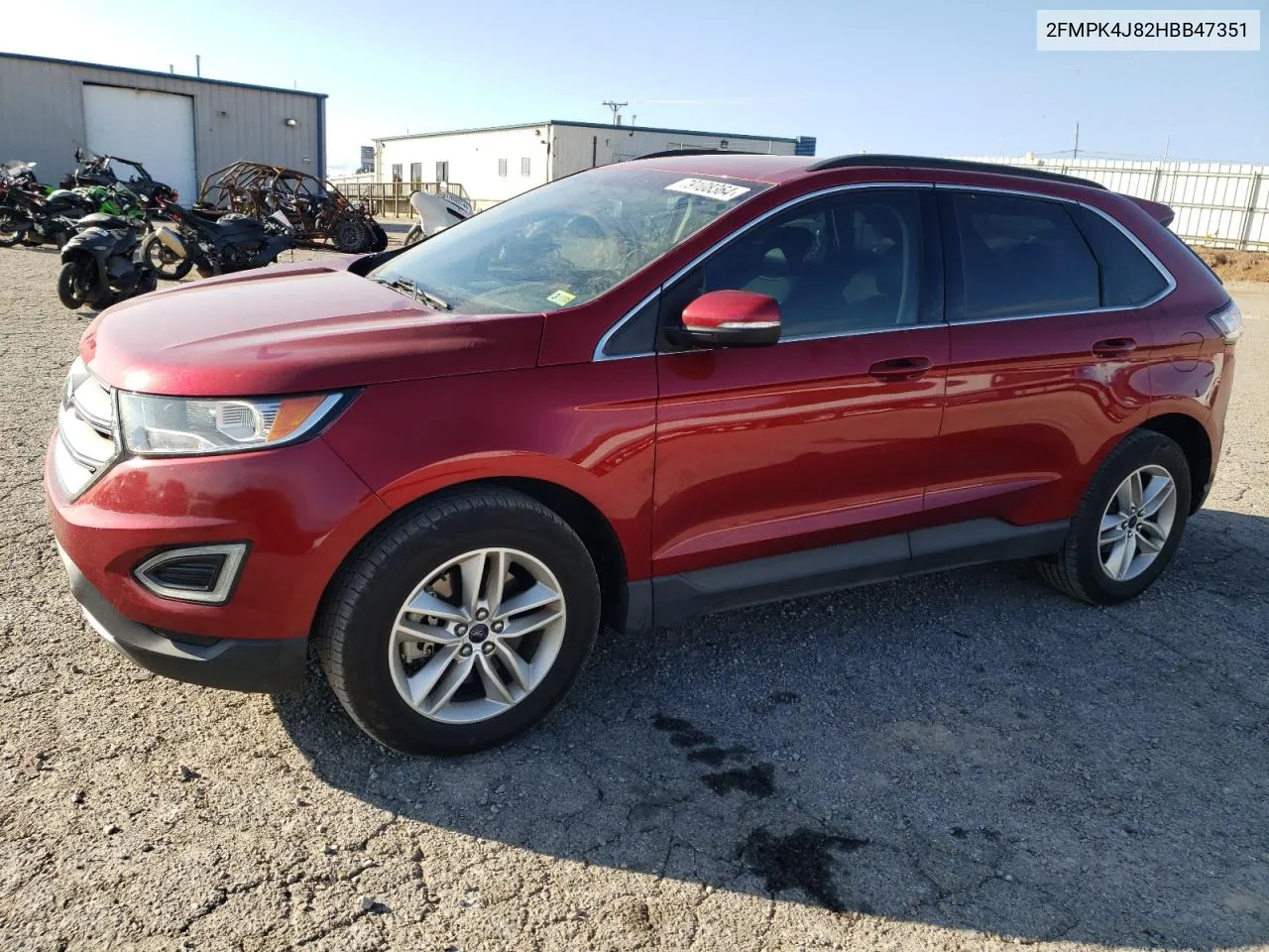 2017 Ford Edge Sel VIN: 2FMPK4J82HBB47351 Lot: 79108364