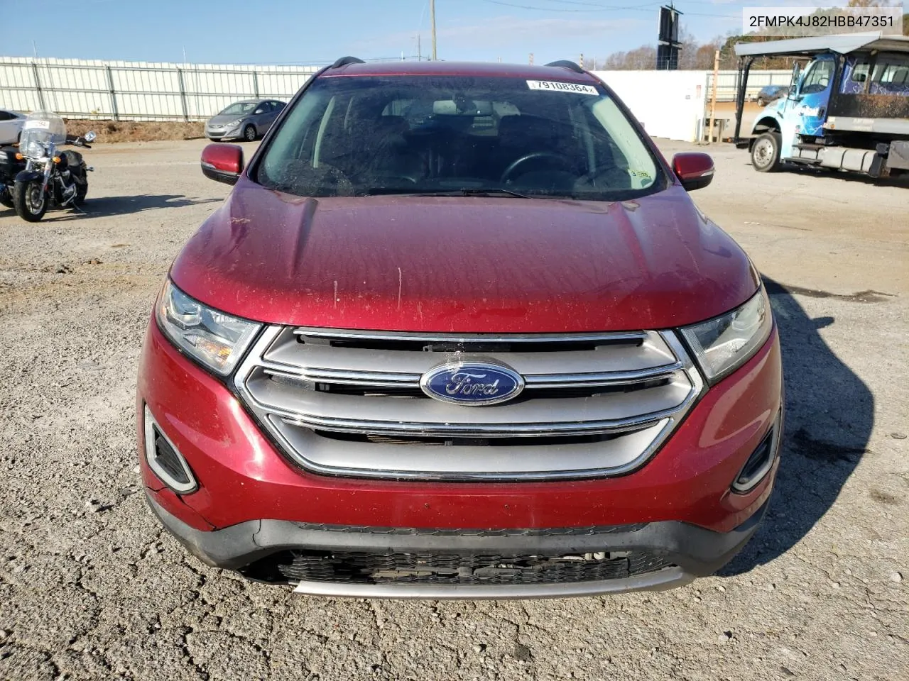 2017 Ford Edge Sel VIN: 2FMPK4J82HBB47351 Lot: 79108364