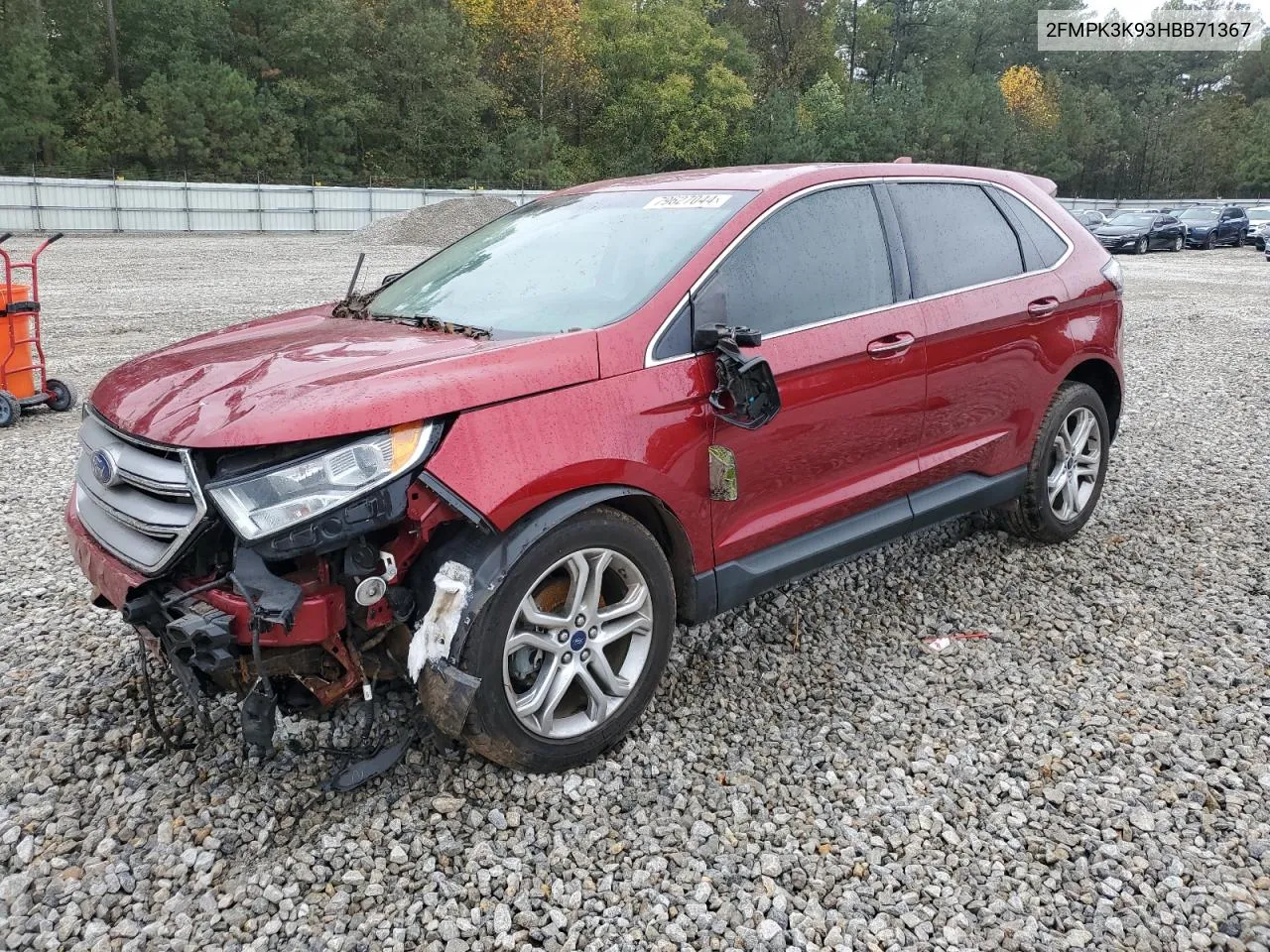 2017 Ford Edge Titanium VIN: 2FMPK3K93HBB71367 Lot: 79627044