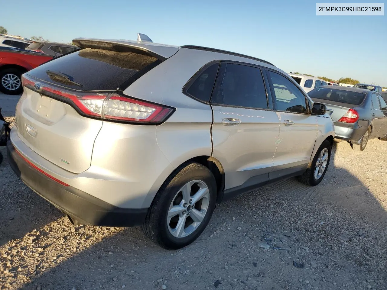 2017 Ford Edge Se VIN: 2FMPK3G99HBC21598 Lot: 80713294