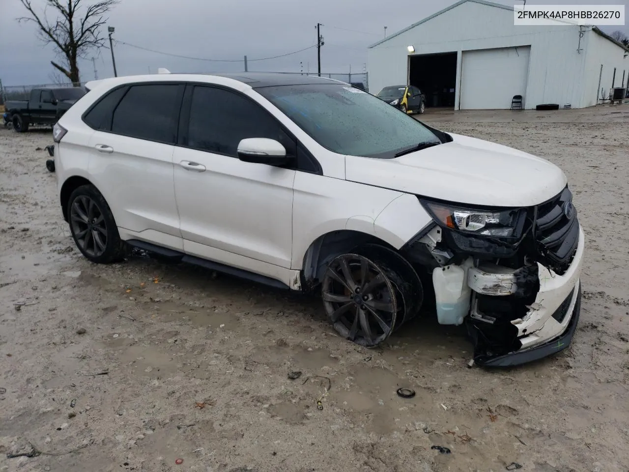 2017 Ford Edge Sport VIN: 2FMPK4AP8HBB26270 Lot: 80973444