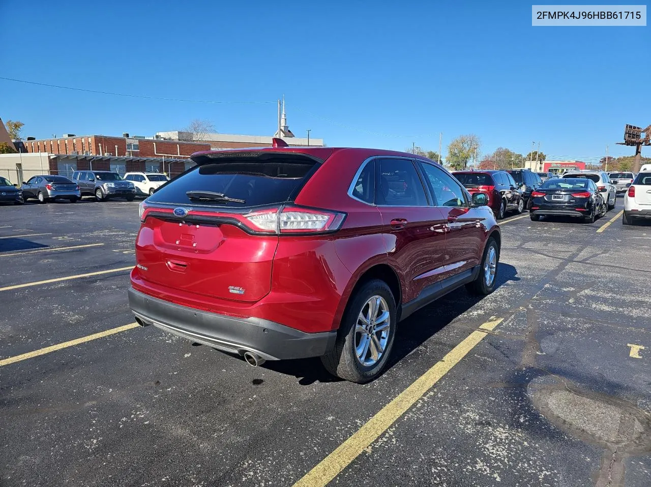 2017 Ford Edge Sel VIN: 2FMPK4J96HBB61715 Lot: 81135814