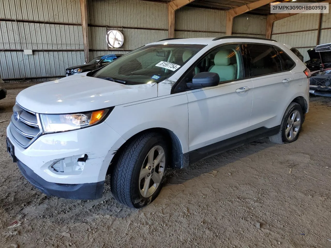 2017 Ford Edge Se VIN: 2FMPK3G90HBB03939 Lot: 81597754