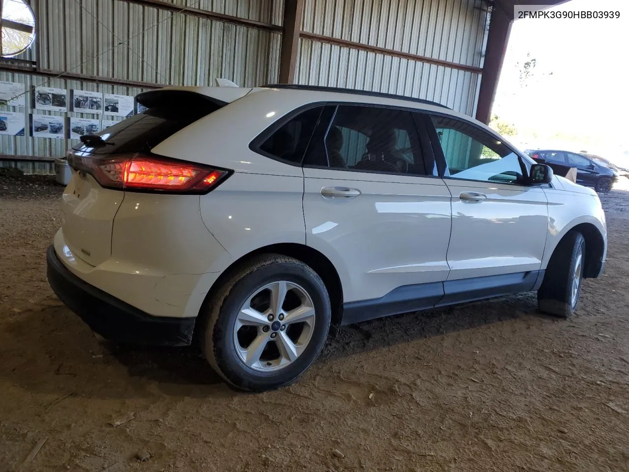 2017 Ford Edge Se VIN: 2FMPK3G90HBB03939 Lot: 81597754