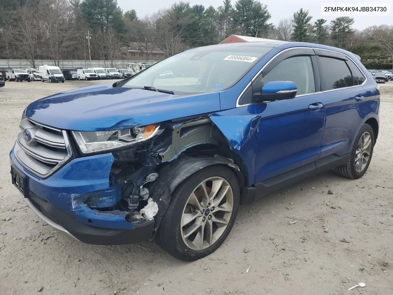 2018 Ford Edge Titanium VIN: 2FMPK4K94JBB34730 Lot: 49996084