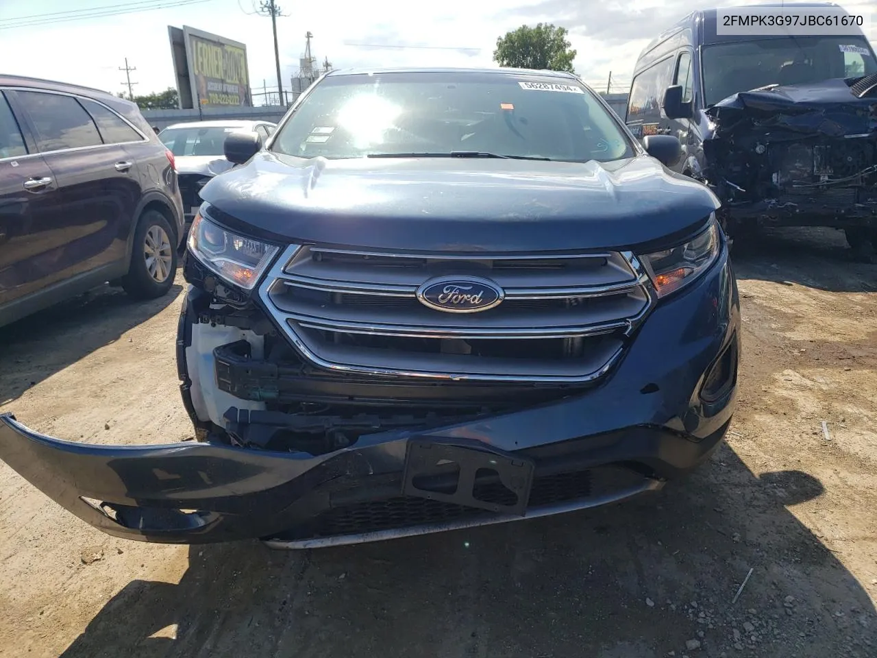 2018 Ford Edge Se VIN: 2FMPK3G97JBC61670 Lot: 56287494