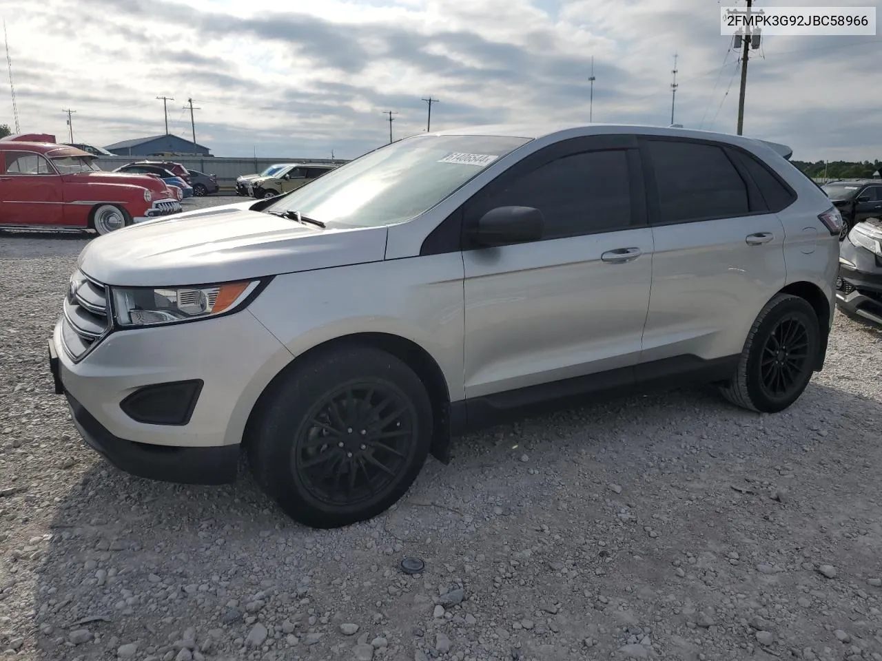 2018 Ford Edge Se VIN: 2FMPK3G92JBC58966 Lot: 61406544