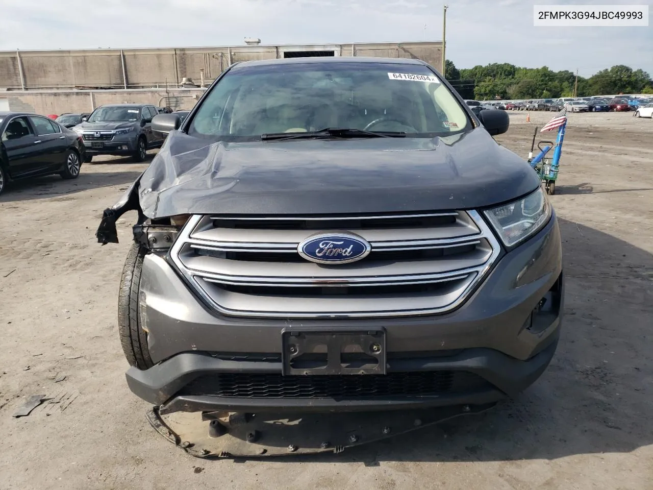 2018 Ford Edge Se VIN: 2FMPK3G94JBC49993 Lot: 64182604