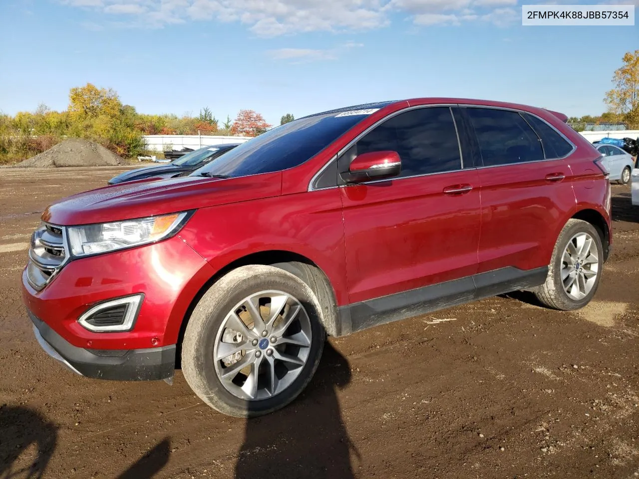 2018 Ford Edge Titanium VIN: 2FMPK4K88JBB57354 Lot: 66934714