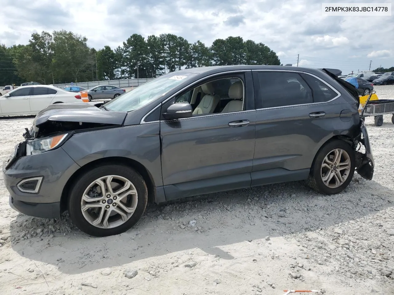 2018 Ford Edge Titanium VIN: 2FMPK3K83JBC14778 Lot: 67694384