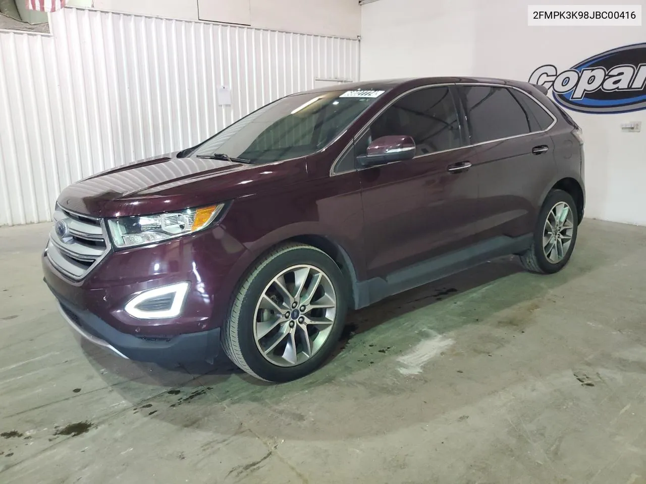 2018 Ford Edge Titanium VIN: 2FMPK3K98JBC00416 Lot: 68027774