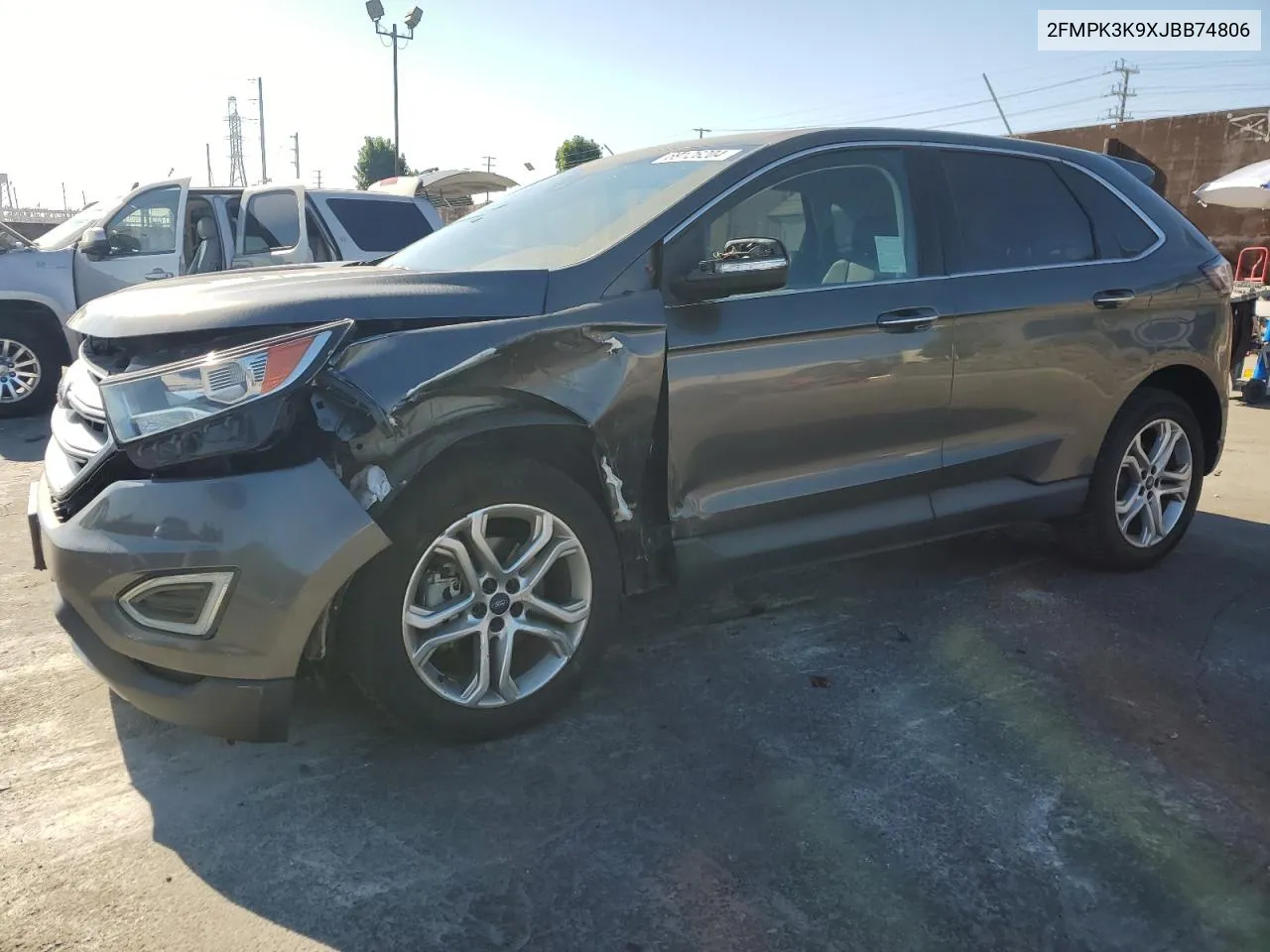 2018 Ford Edge Titanium VIN: 2FMPK3K9XJBB74806 Lot: 69126204