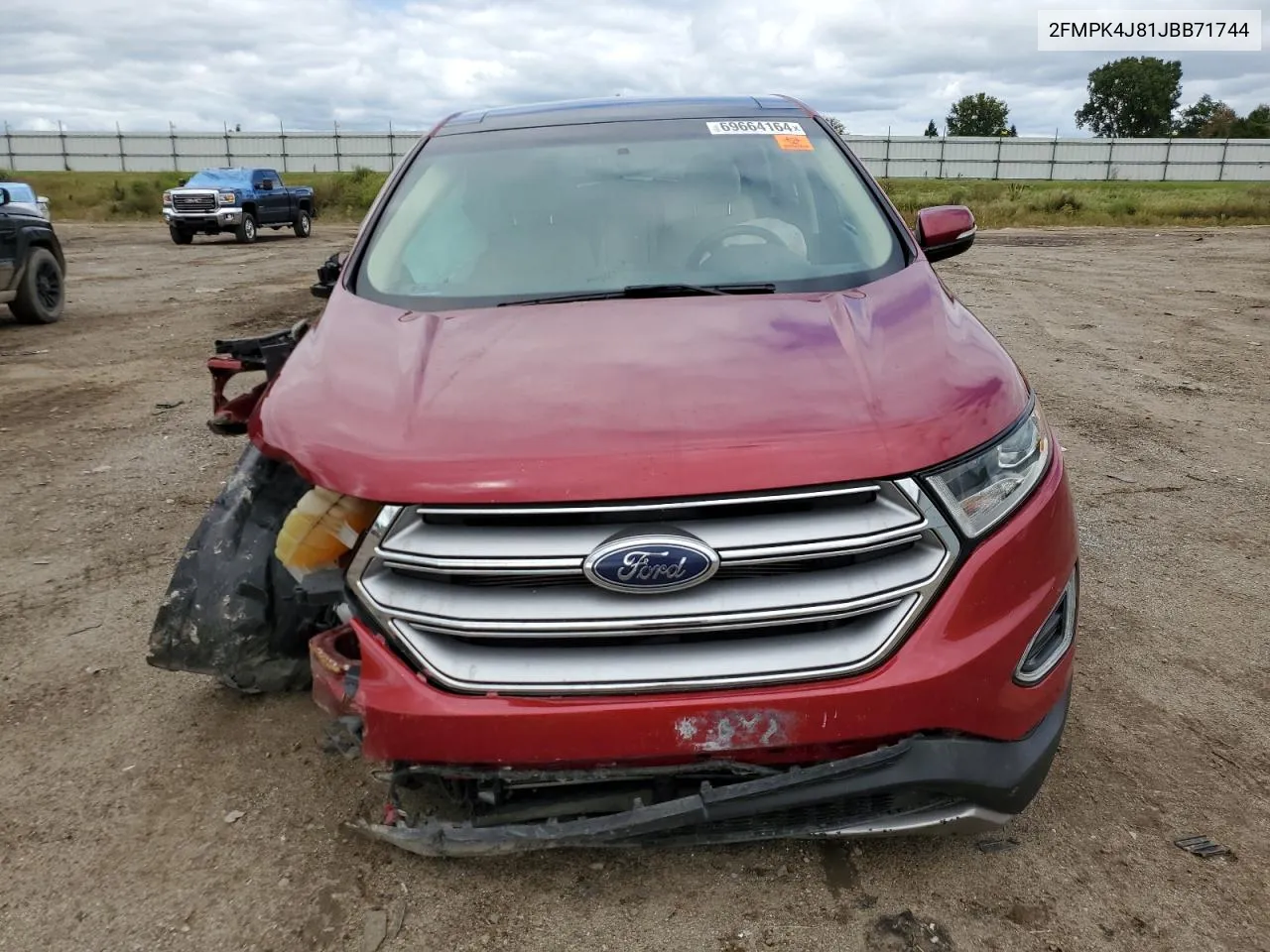 2018 Ford Edge Sel VIN: 2FMPK4J81JBB71744 Lot: 69664164